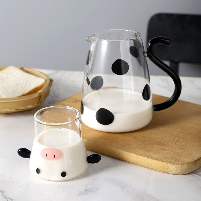 Cow Pitcher With Cup