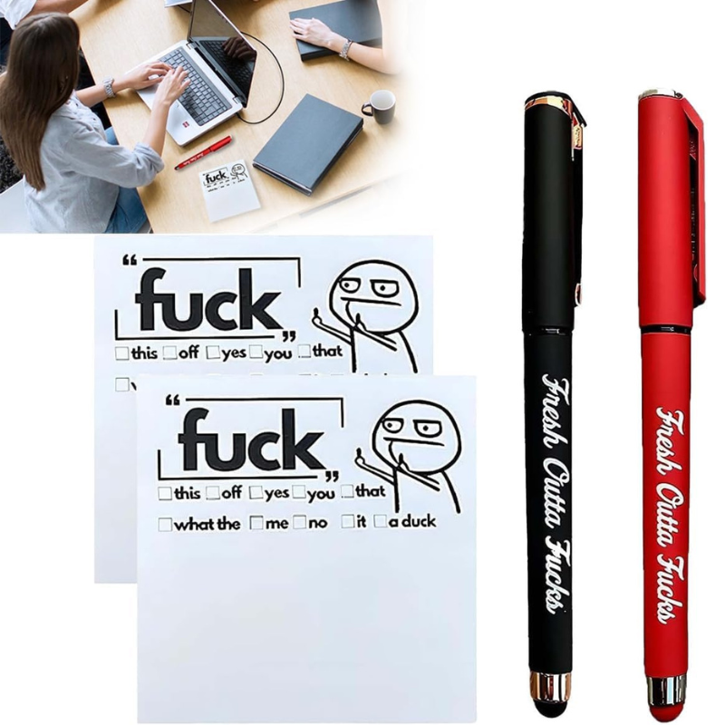 Homelae™ Fresh Outta Fucks Pen and 50pc Paper