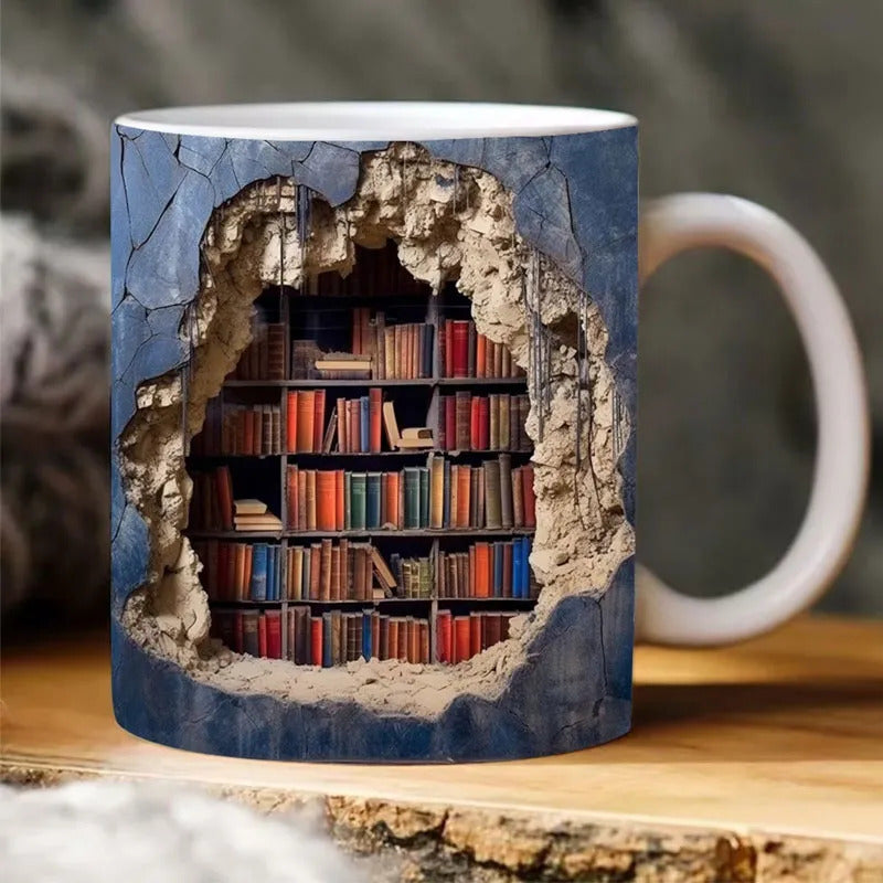 Custom 3D Bookshelf Mug