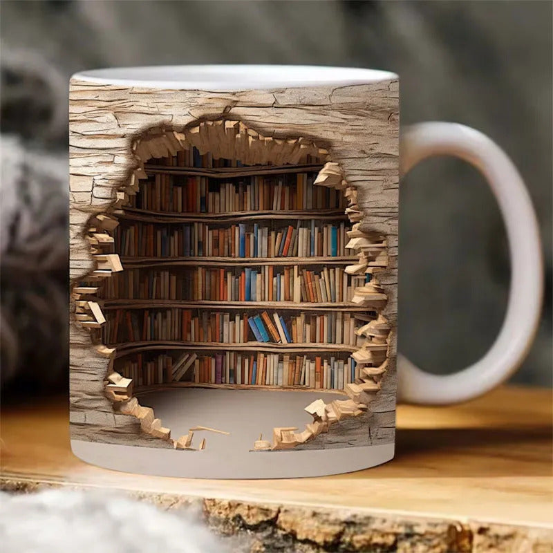 Custom 3D Bookshelf Mug