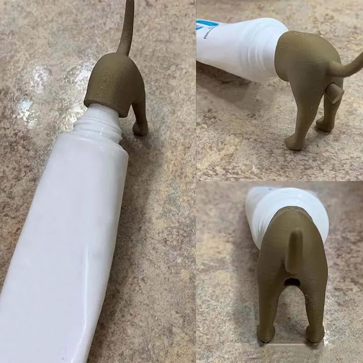 Pooping Dog Toothpaste Topper