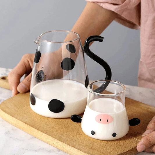 Cow Pitcher With Cup